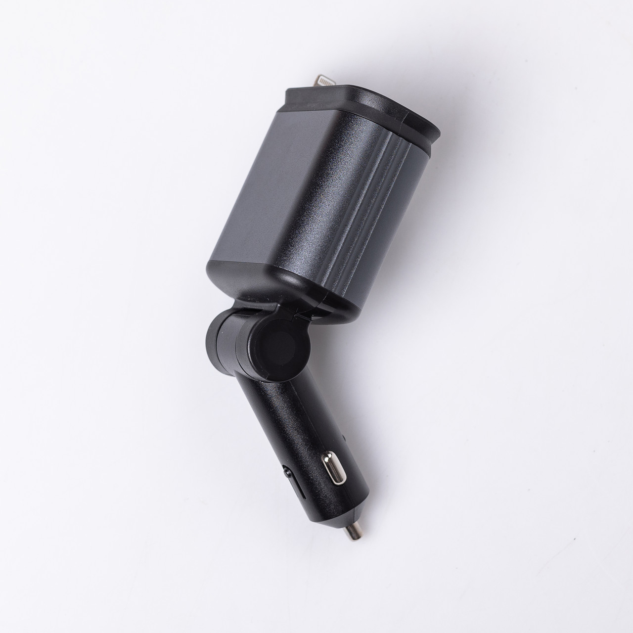 Автомобільний зарядний пристрій LED-проекція, зі швидкою зарядкою і висувними кабелями Apple Lightning/USB-С