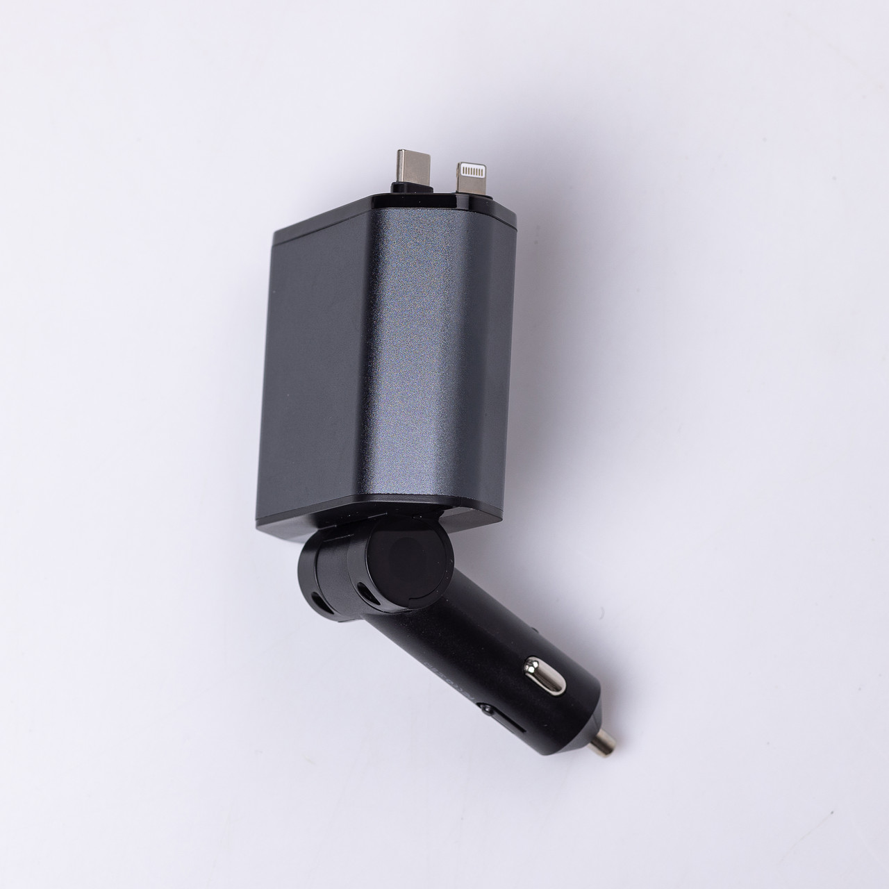 Автомобільний зарядний пристрій Starry Sky з висувними кабелями та портами USB-A/USB-C