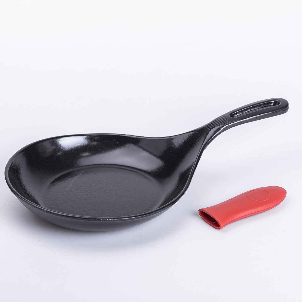 Чавунна сковорода з силіконовою ручкою Ø24,5 см для електричної та газової плити 1 л