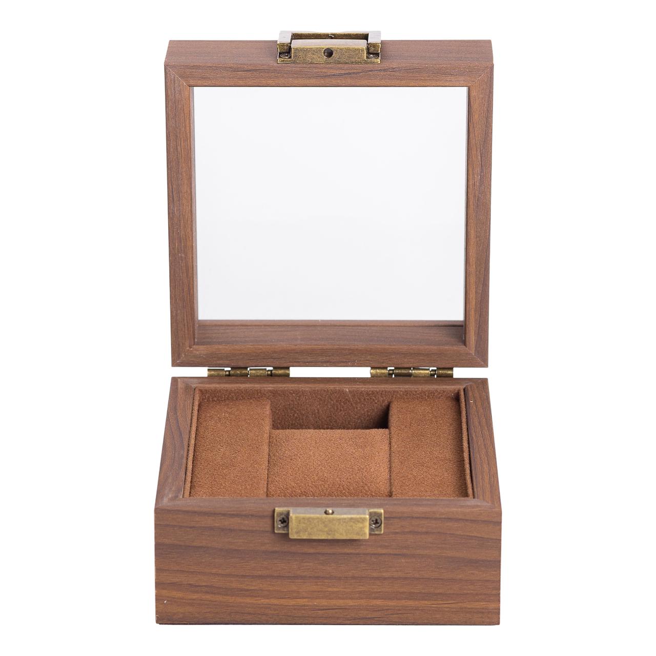 Дерев'яна скринька для наручного годинника 12×12×7.4 см