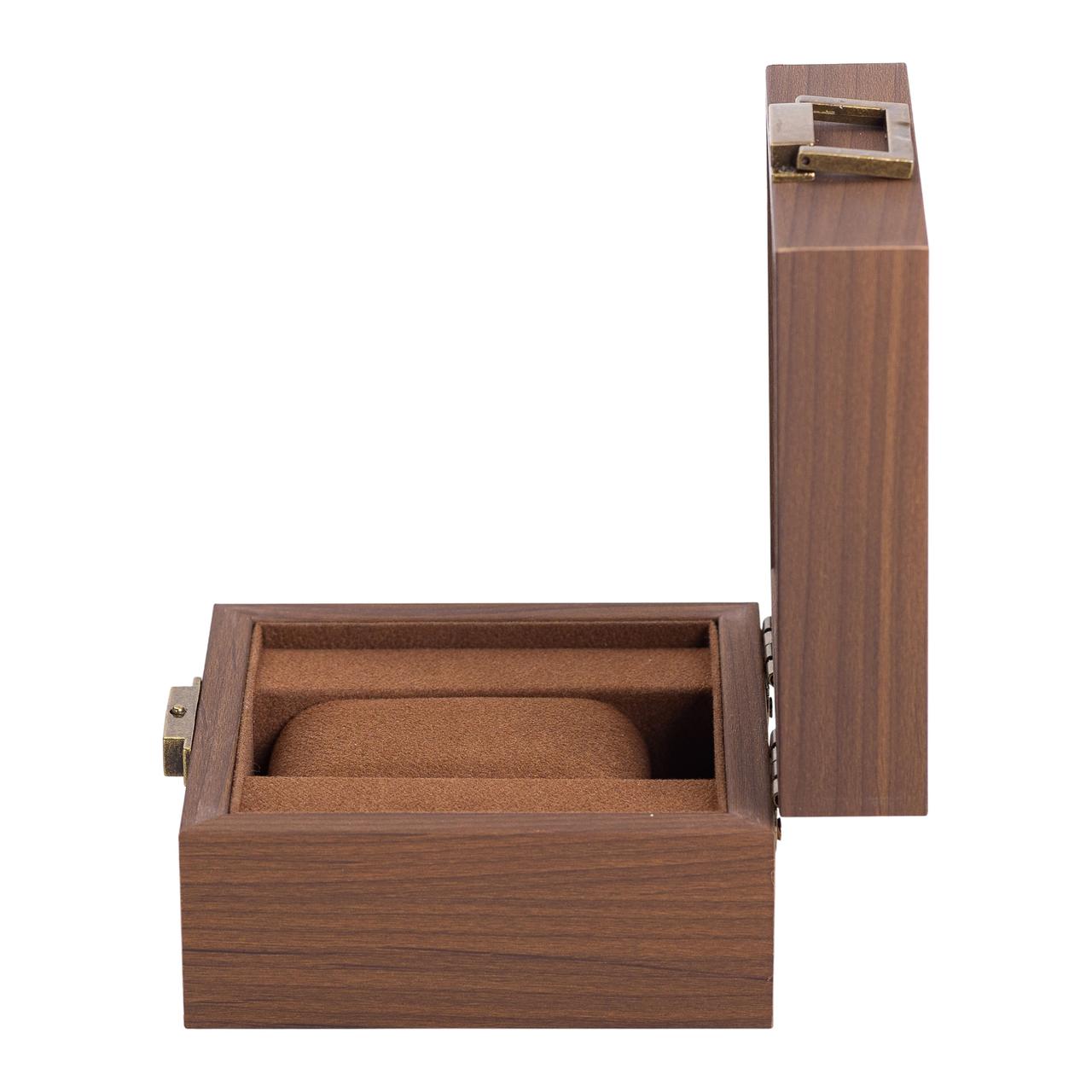 Дерев'яна скринька для наручного годинника 12×12×7.4 см