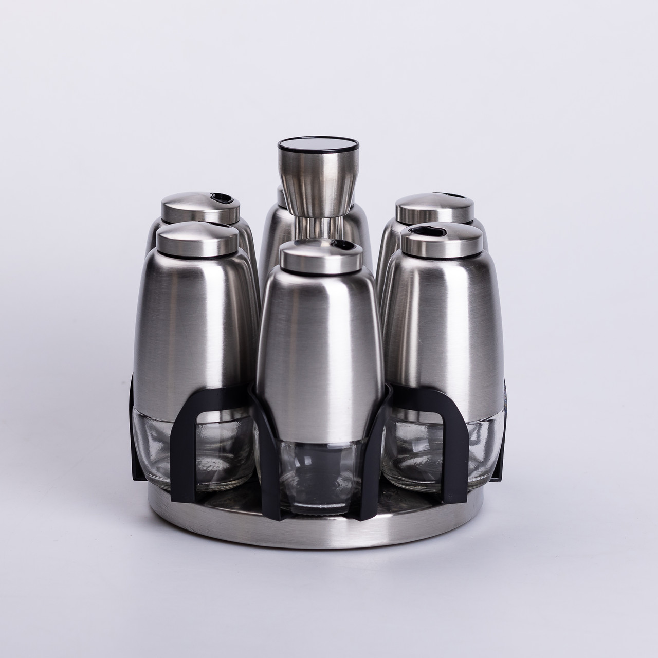 Набір баночок для спецій 6 шт 15х15х16 см карусель для зберігання спецій