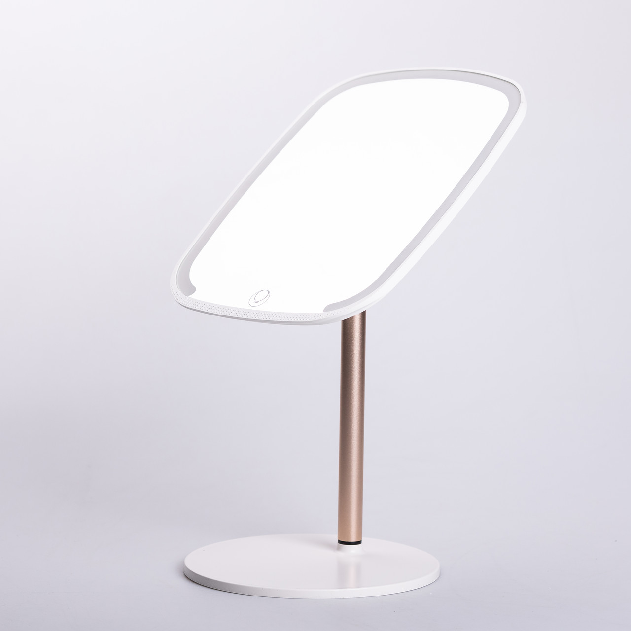 Настільне дзеркало з підсвічуванням 23х18 см для макіяжу на ніжці Біле