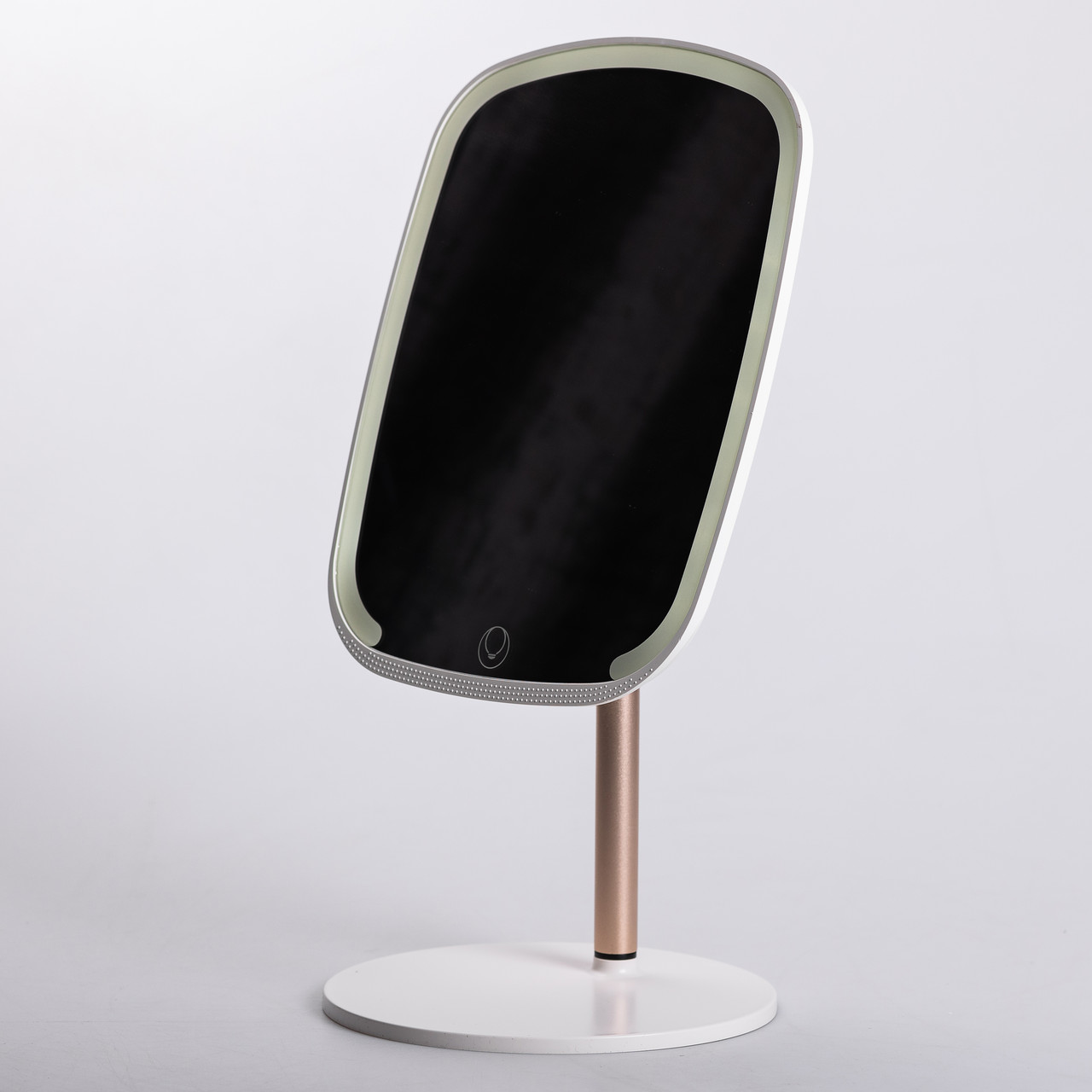 Настільне дзеркало з підсвічуванням 23х18 см для макіяжу на ніжці Біле