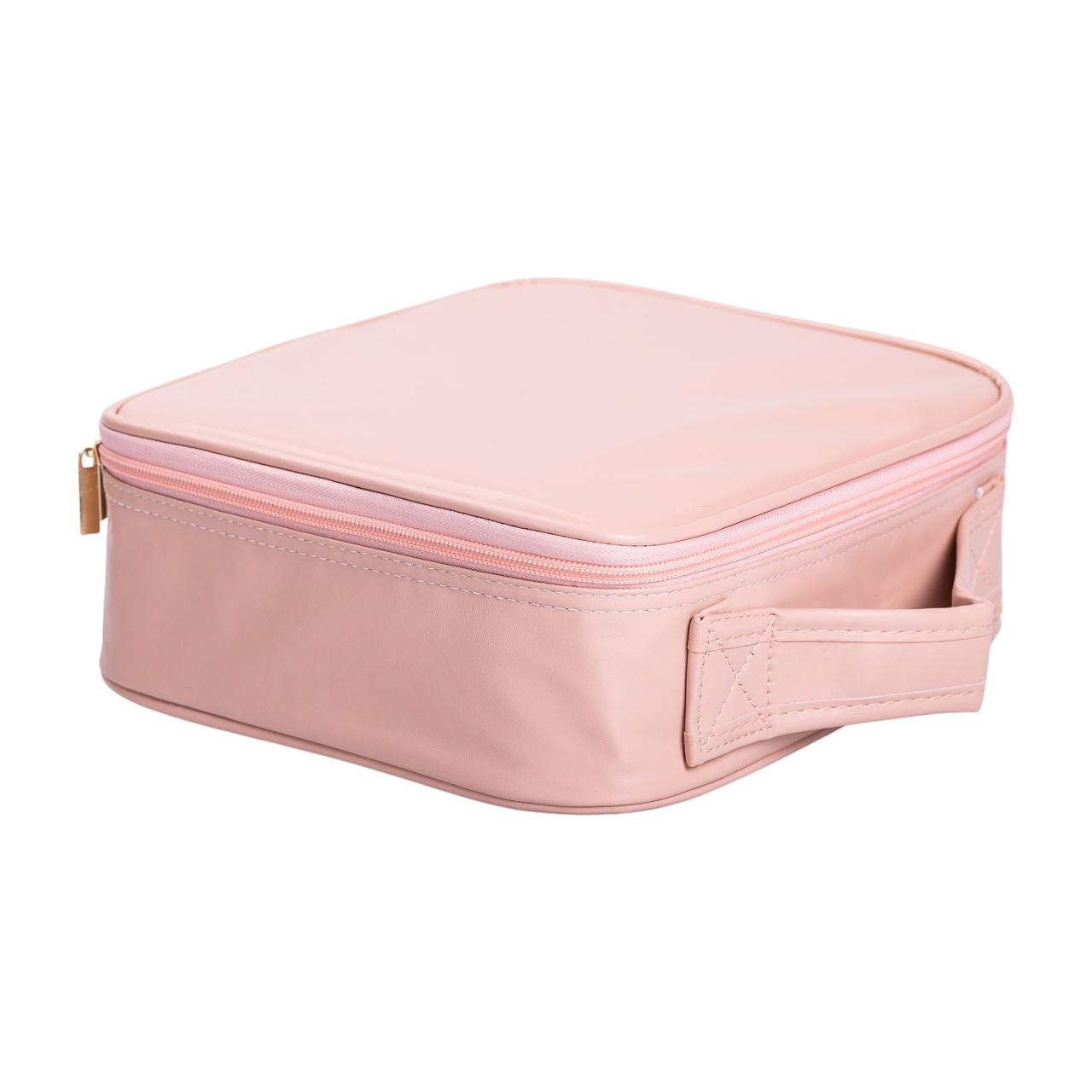 Органайзер косметичка з еко шкіри з дзеркалом та підсвічуванням 26×22×9 см