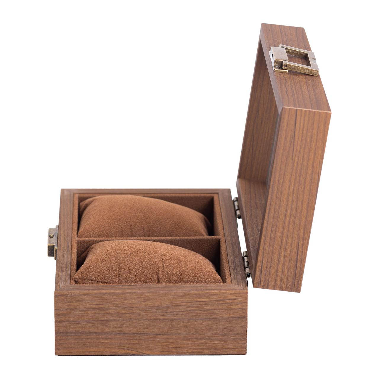 Дерев&apos;яна скринька для наручного годинника 16.5×12×7.5 см на 2 відсіки