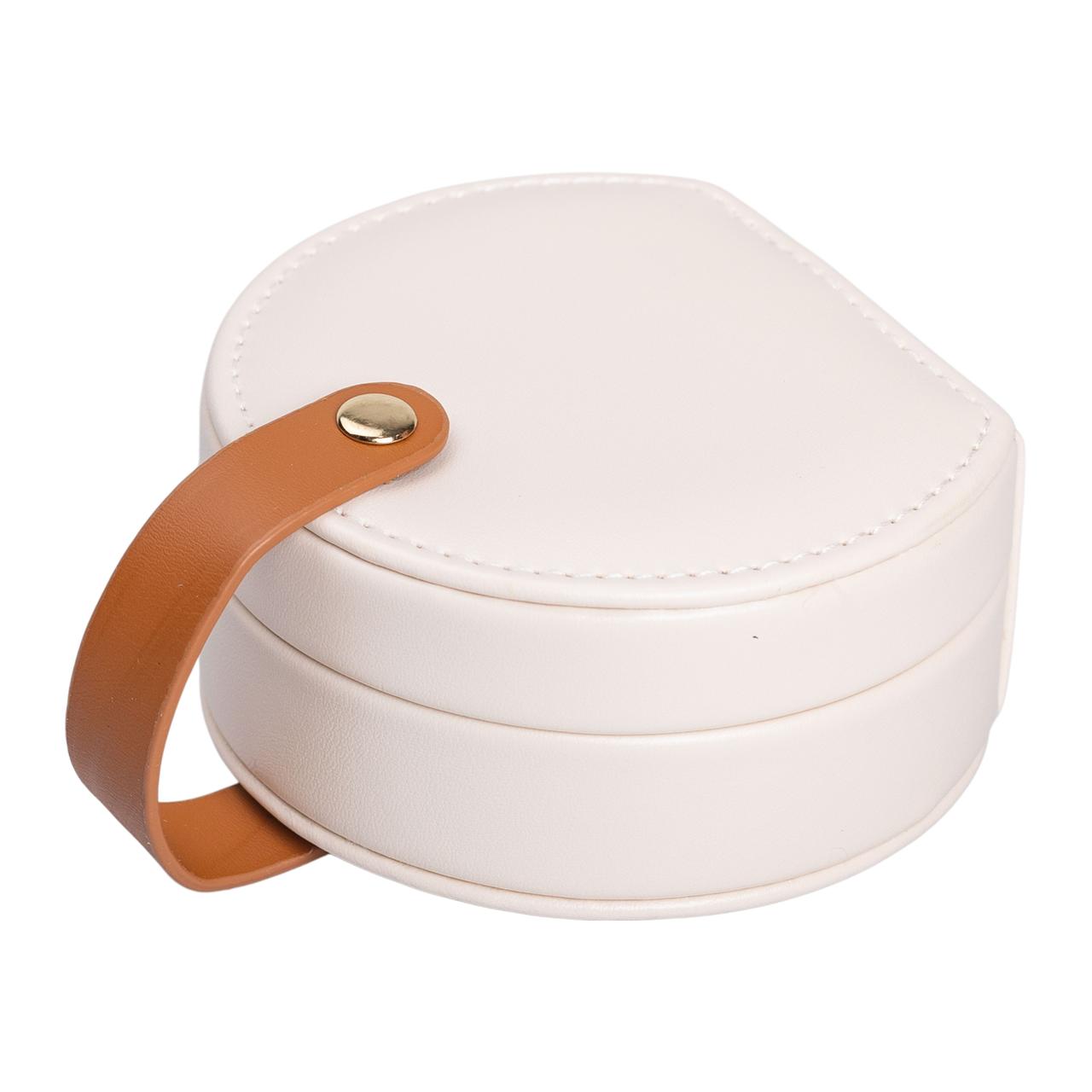 Скринька для прикрас з еко шкіри 10×9×4.5 см органайзер для ювелірних виробів