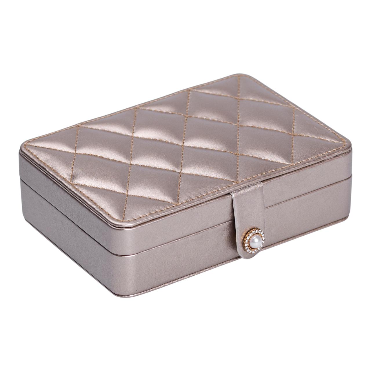 Скринька для прикрас з еко шкіри 16×11×4.7 см органайзер для ювелірних виробів