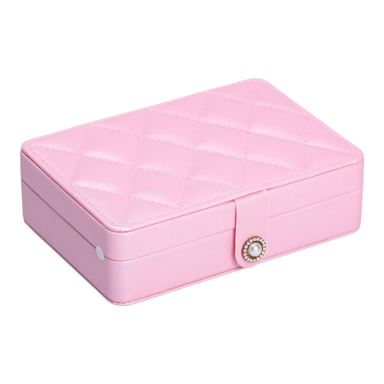 Скринька для прикрас з еко шкіри 16×11×4.7 см органайзер для ювелірних виробів