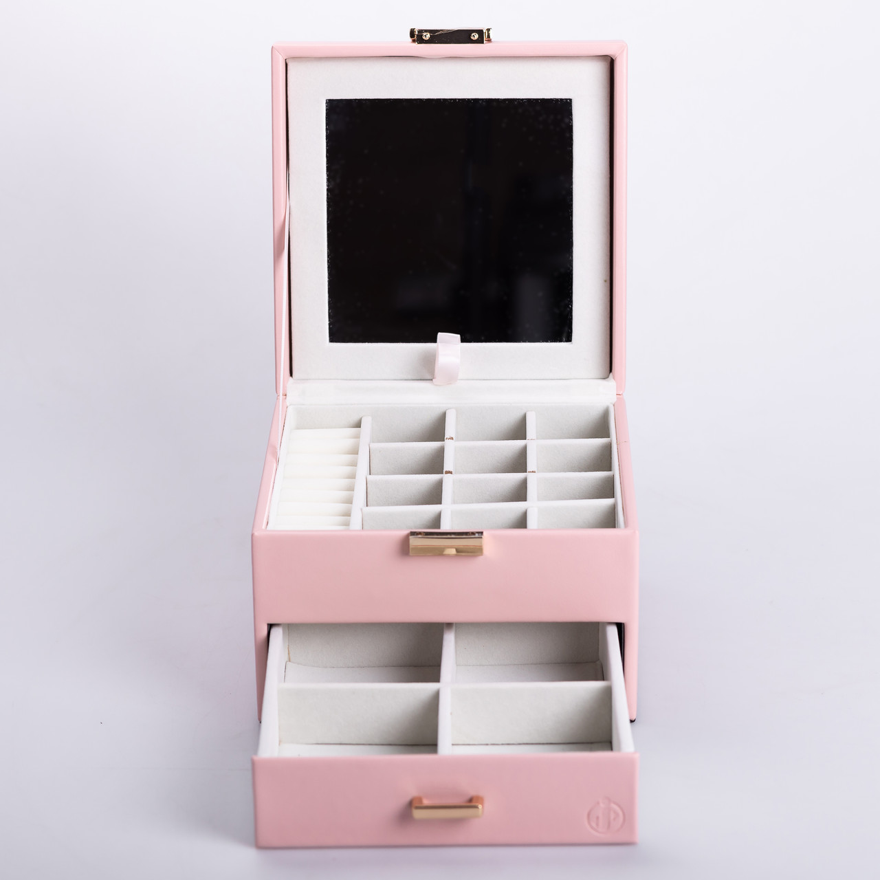 Скринька для прикрас з еко шкіри 2 яруси органайзер для ювелірних виробів