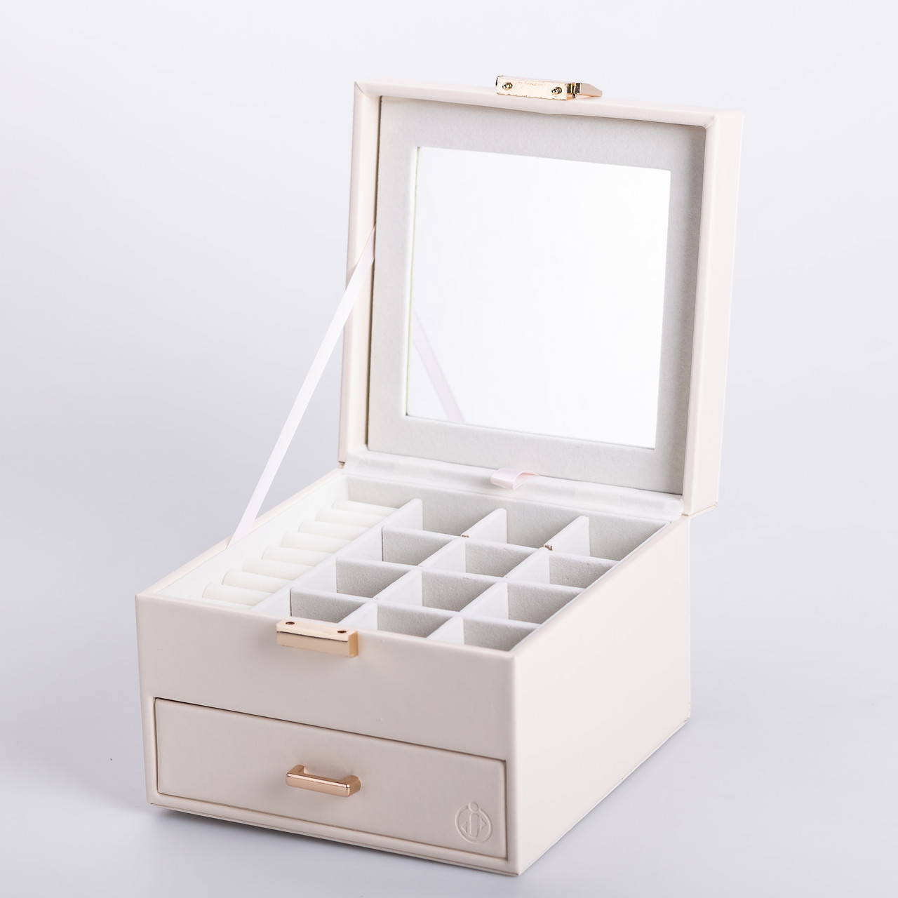 Скринька для прикрас з еко шкіри 2 яруси органайзер для ювелірних виробів