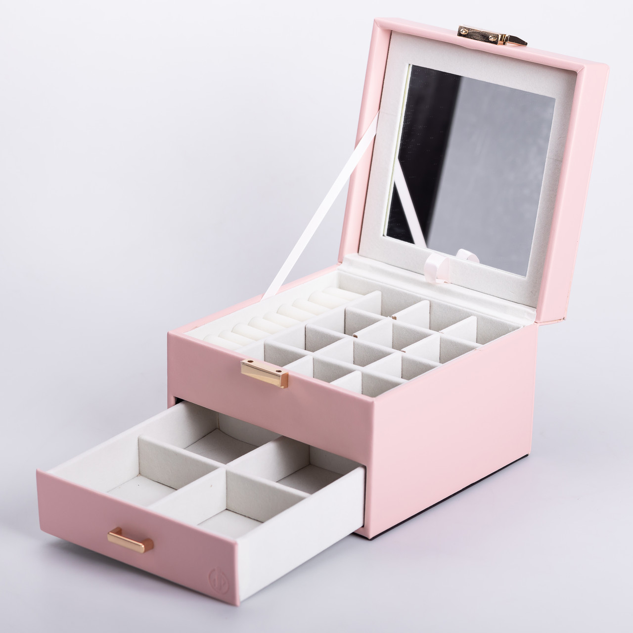 Скринька для прикрас з еко шкіри 2 яруси органайзер для ювелірних виробів