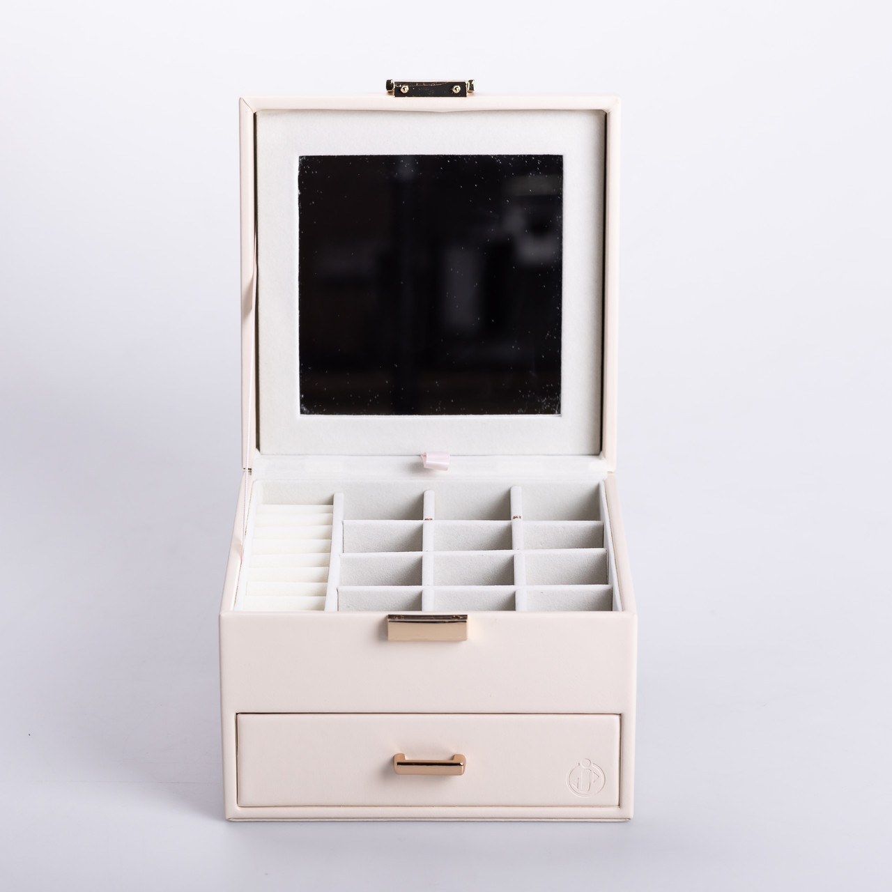 Скринька для прикрас з еко шкіри 2 яруси органайзер для ювелірних виробів