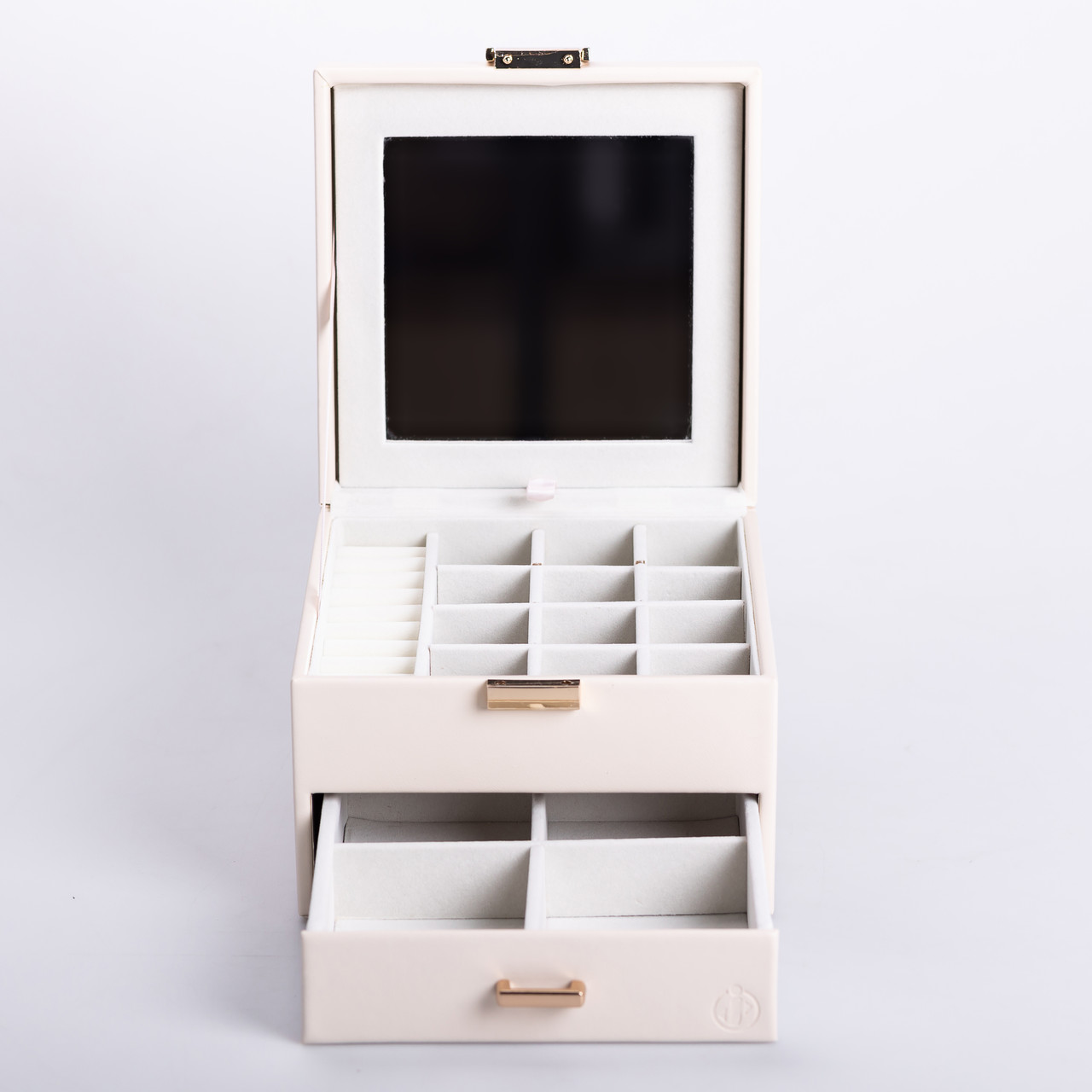 Скринька для прикрас з еко шкіри 2 яруси органайзер для ювелірних виробів