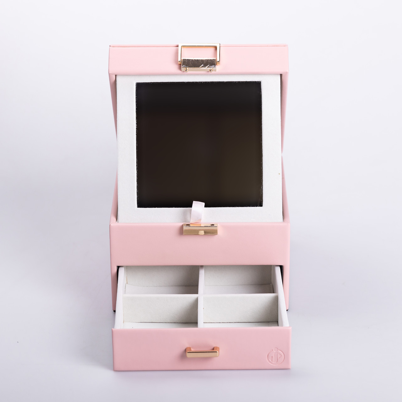 Скринька для прикрас з еко шкіри 2 яруси органайзер для ювелірних виробів