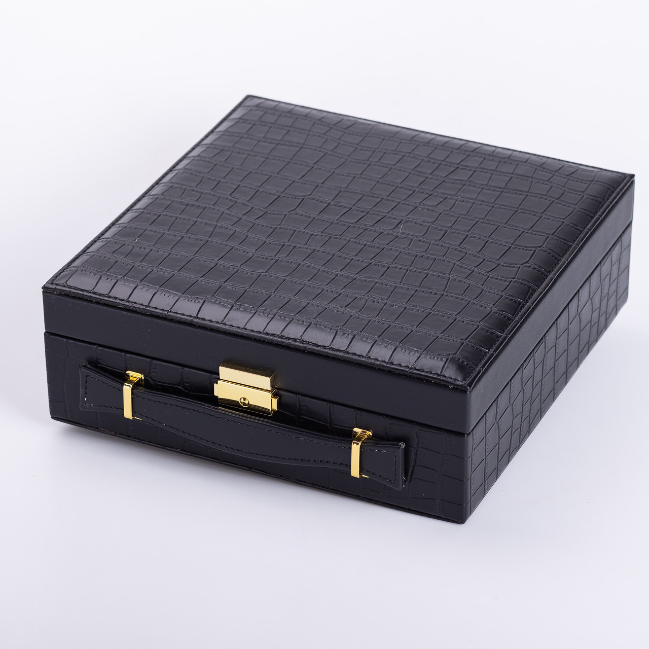 Скринька для прикрас з еко шкіри 2 яруси органайзер для ювелірних виробів