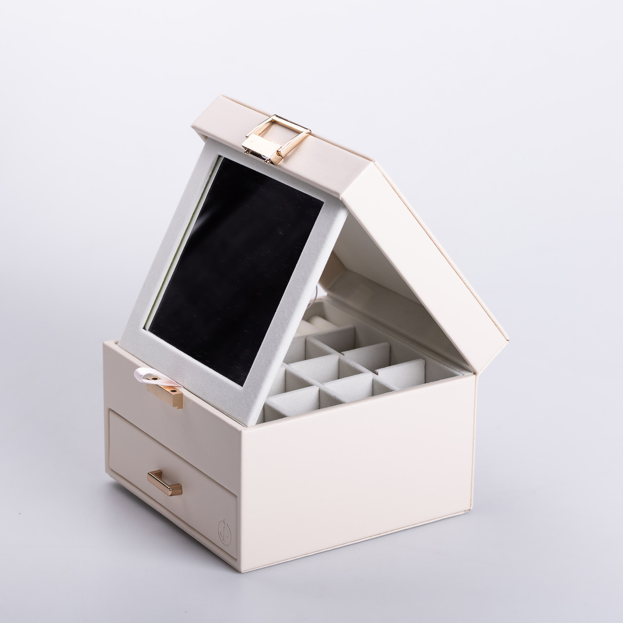 Скринька для прикрас з еко шкіри 2 яруси органайзер для ювелірних виробів