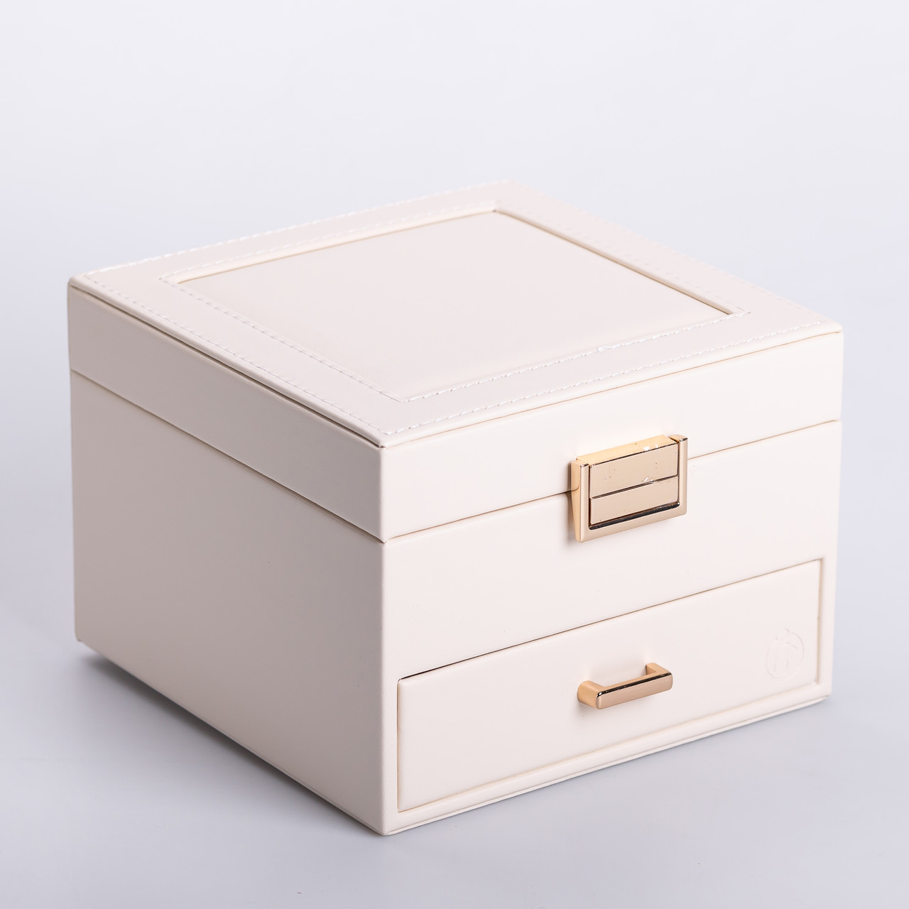 Скринька для прикрас з еко шкіри 2 яруси органайзер для ювелірних виробів