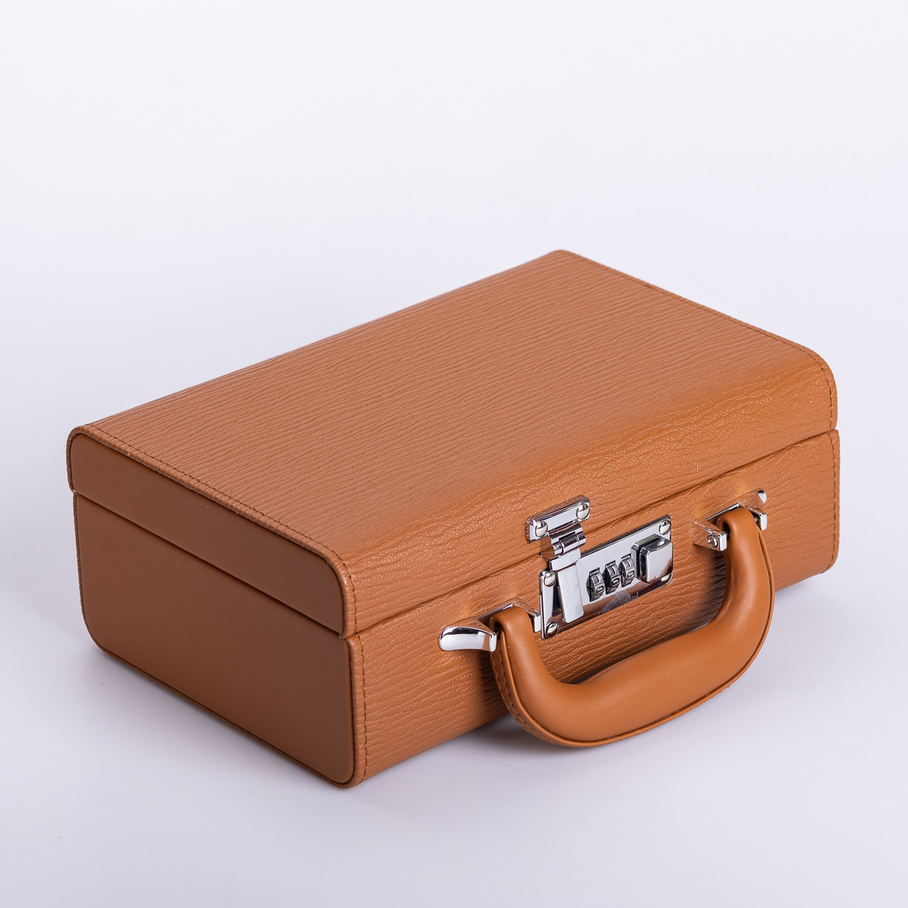 Скринька для прикрас з еко шкіри 2 яруси з кодовим замком органайзер для ювелірних виробів