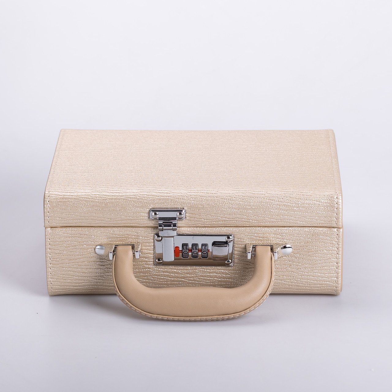 Скринька для прикрас з еко шкіри 2 яруси з кодовим замком органайзер для ювелірних виробів