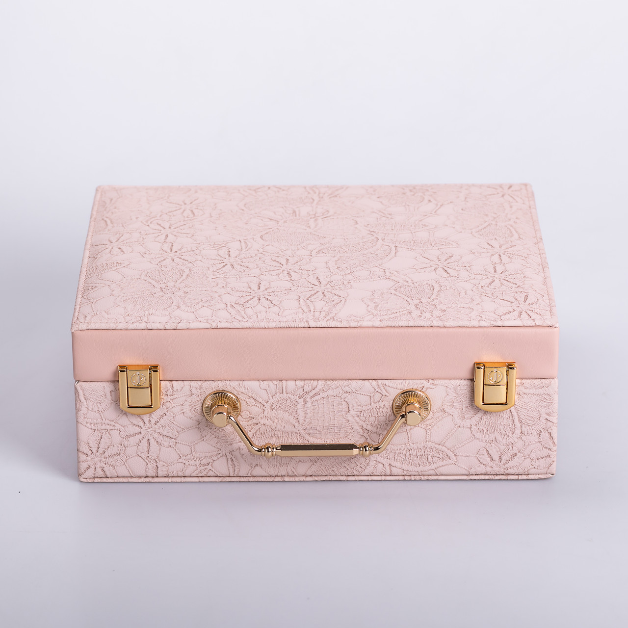 Скринька для прикрас з еко шкіри 2 яруси із дзеркалом органайзер для ювелірних виробів