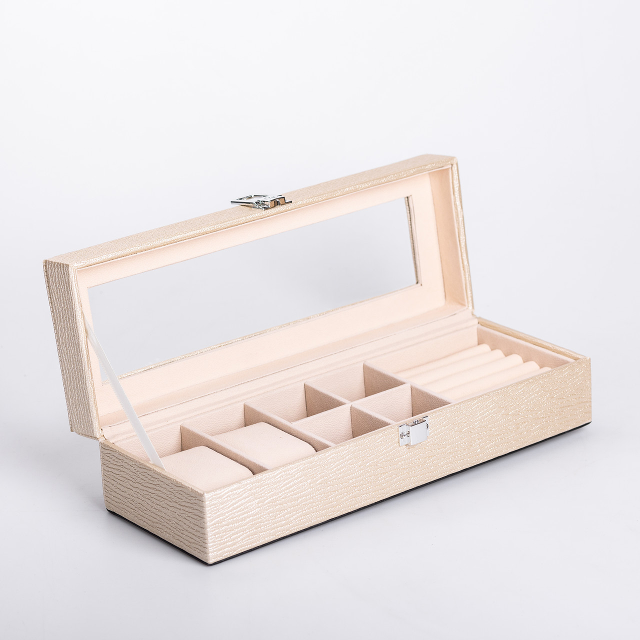 Скринька для прикрас із еко шкіри 31×11×8 см органайзер для ювелірних виробів