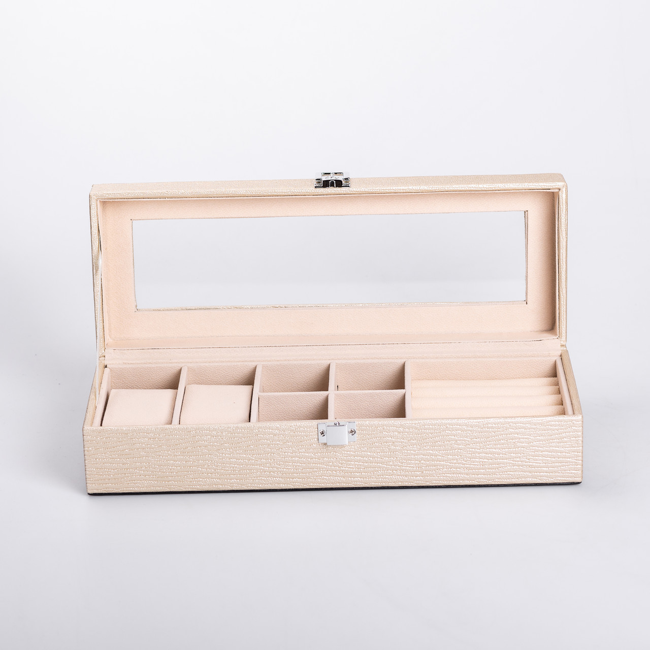 Скринька для прикрас із еко шкіри 31×11×8 см органайзер для ювелірних виробів