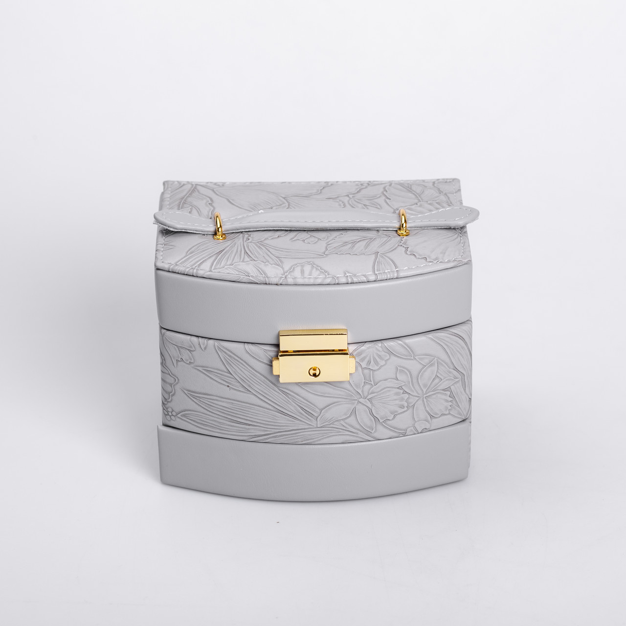 Скринька для прикрас з еко шкіри 3 яруси із замком органайзер для ювелірних виробів