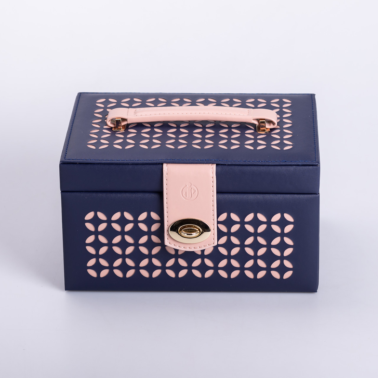 Скринька для прикрас з еко шкіри 3 яруси з дзеркалом органайзер для ювелірних виробів