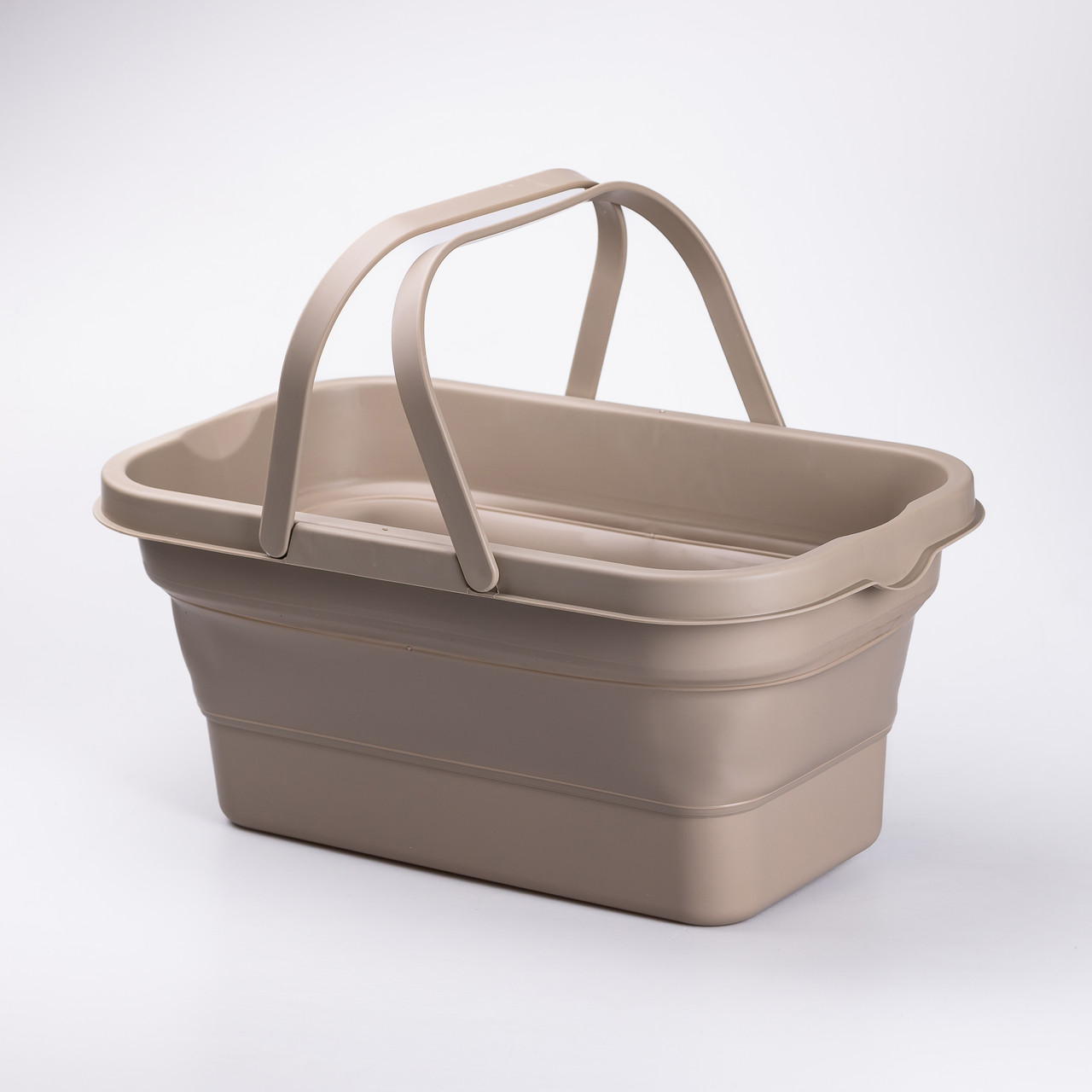 Складний кошик для пікніка з кришкою-столиком 44.8х26х14 см Бежевий