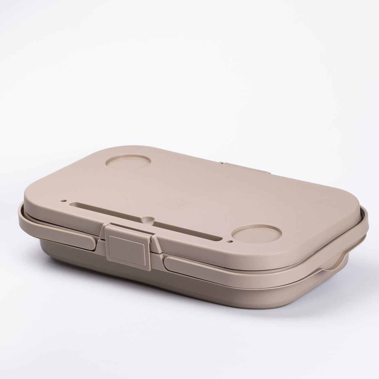 Складний кошик для пікніка з кришкою-столиком 44.8х26х14 см Бежевий