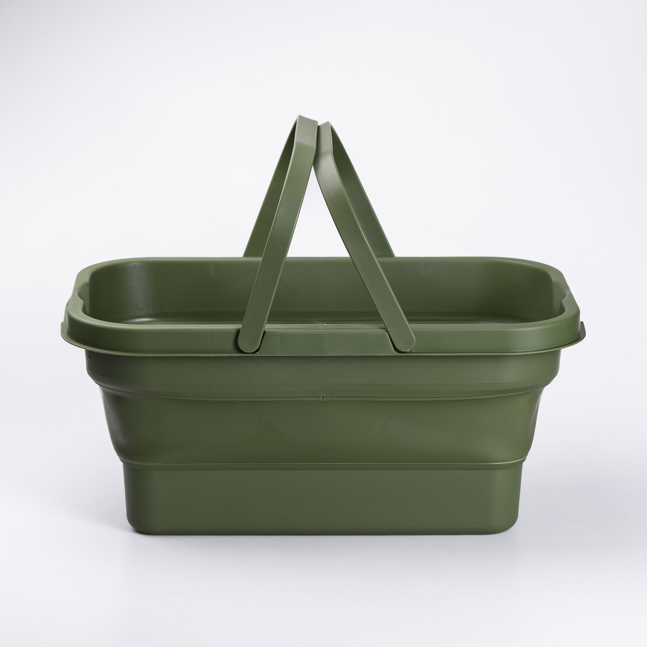 Складний кошик для пікніка з кришкою-столиком 44.8х26х14 см Зелений