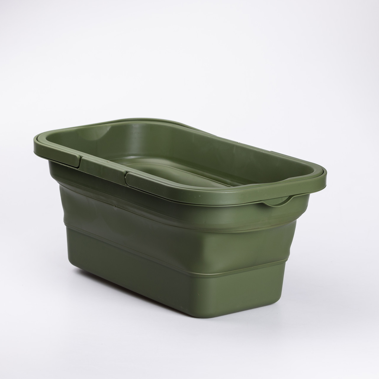 Складний кошик для пікніка з кришкою-столиком 44.8х26х14 см Зелений