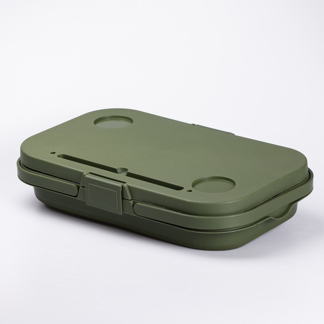 Складний кошик для пікніка з кришкою-столиком 44.8х26х14 см Зелений