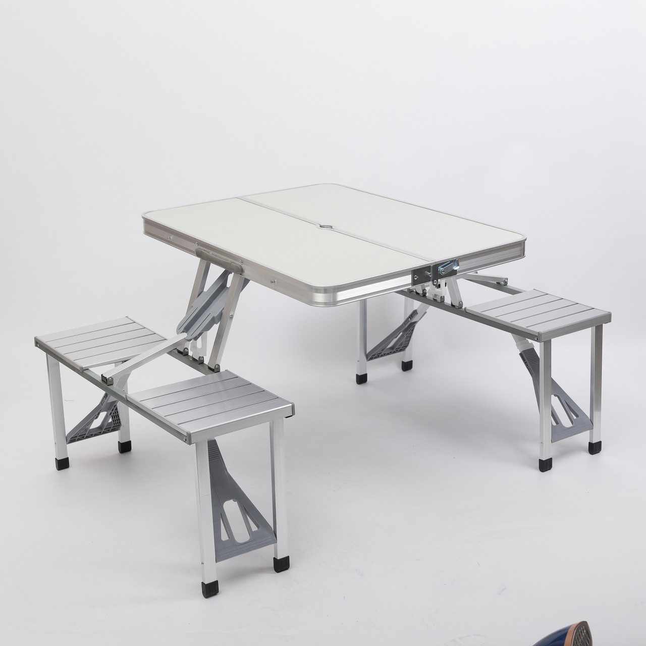 Складаний алюмінієвий стіл трансформер + 4 стільці для пікніка у валізі набір туристичних складних меблів