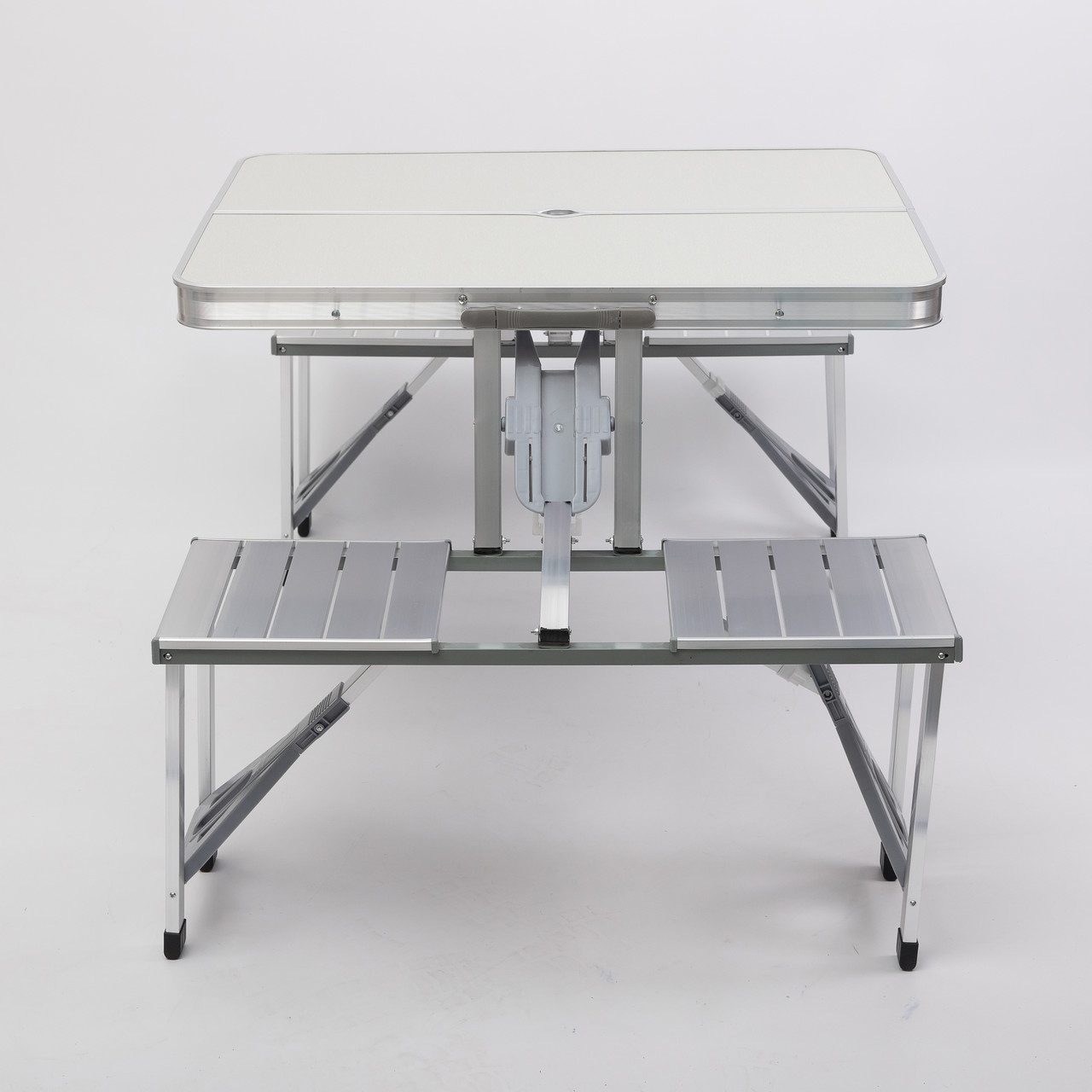 Складаний алюмінієвий стіл трансформер + 4 стільці для пікніка у валізі набір туристичних складних меблів