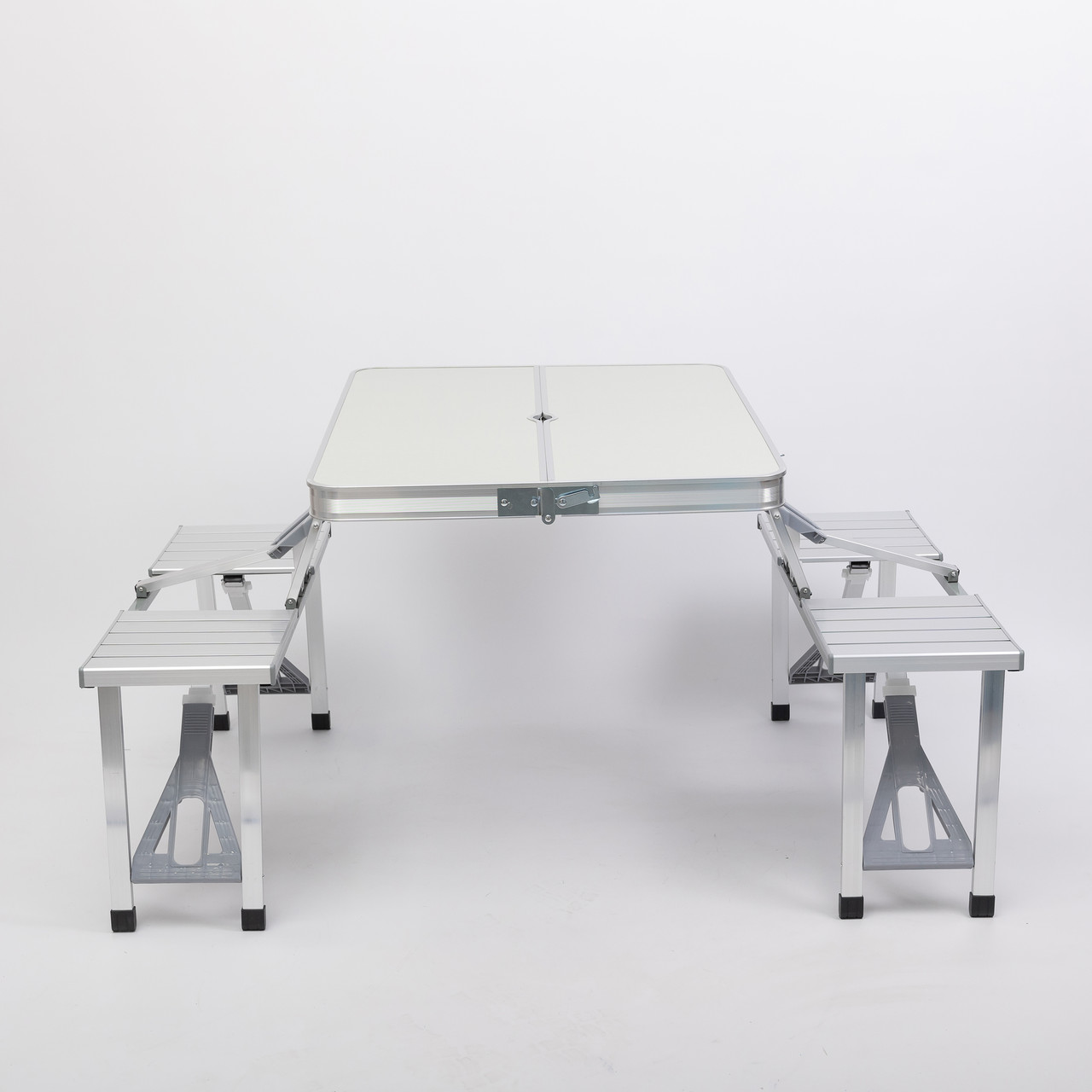 Складаний алюмінієвий стіл трансформер + 4 стільці для пікніка у валізі набір туристичних складних меблів