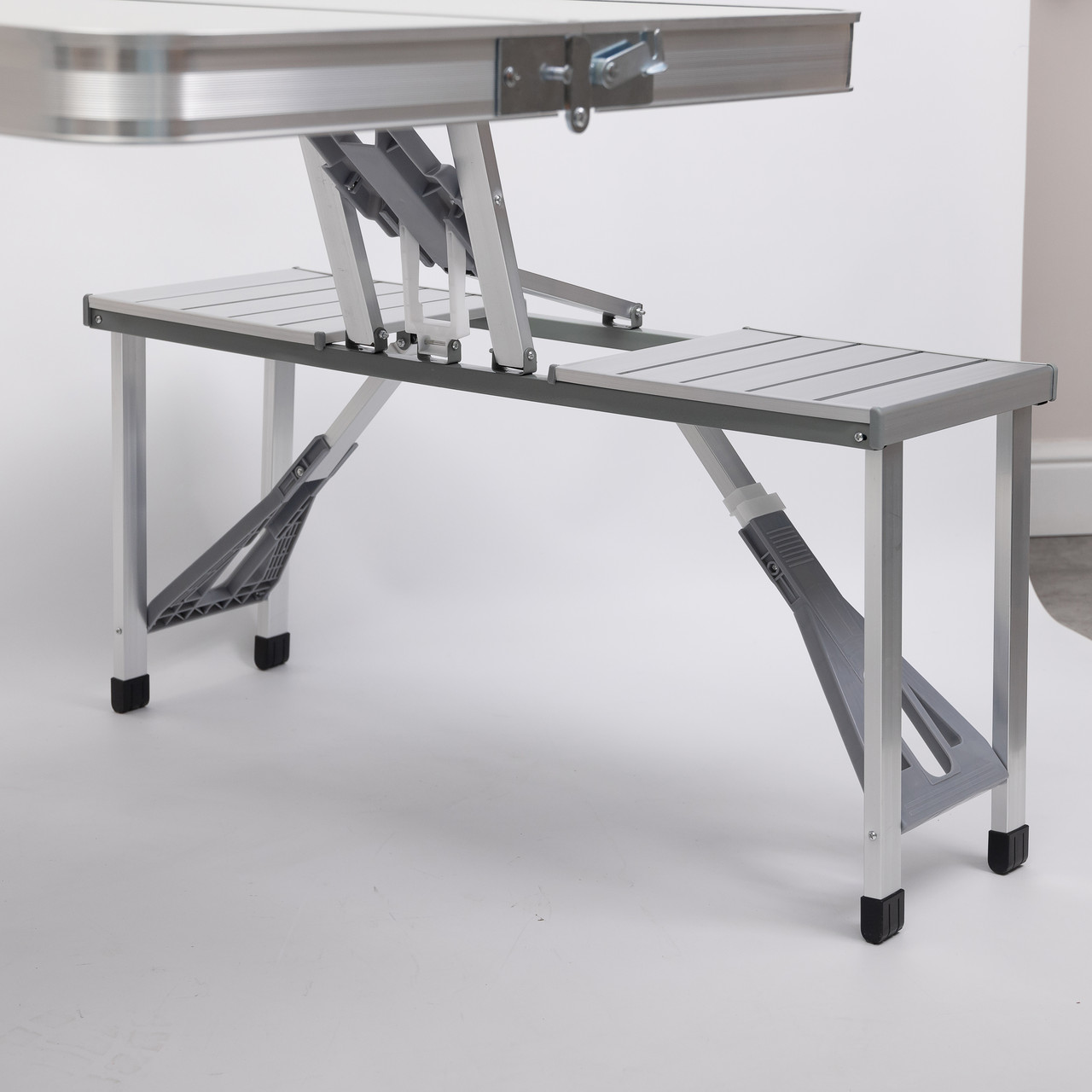 Складаний алюмінієвий стіл трансформер + 4 стільці для пікніка у валізі набір туристичних складних меблів