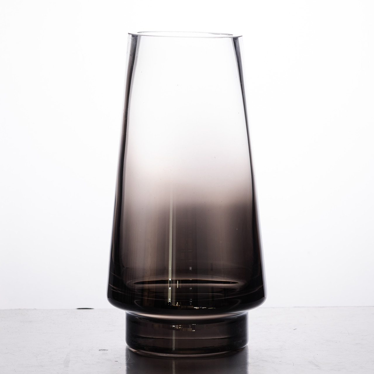 Скляна ваза для квітів 1.1 л декоративна прозора ваза для букета 21 см