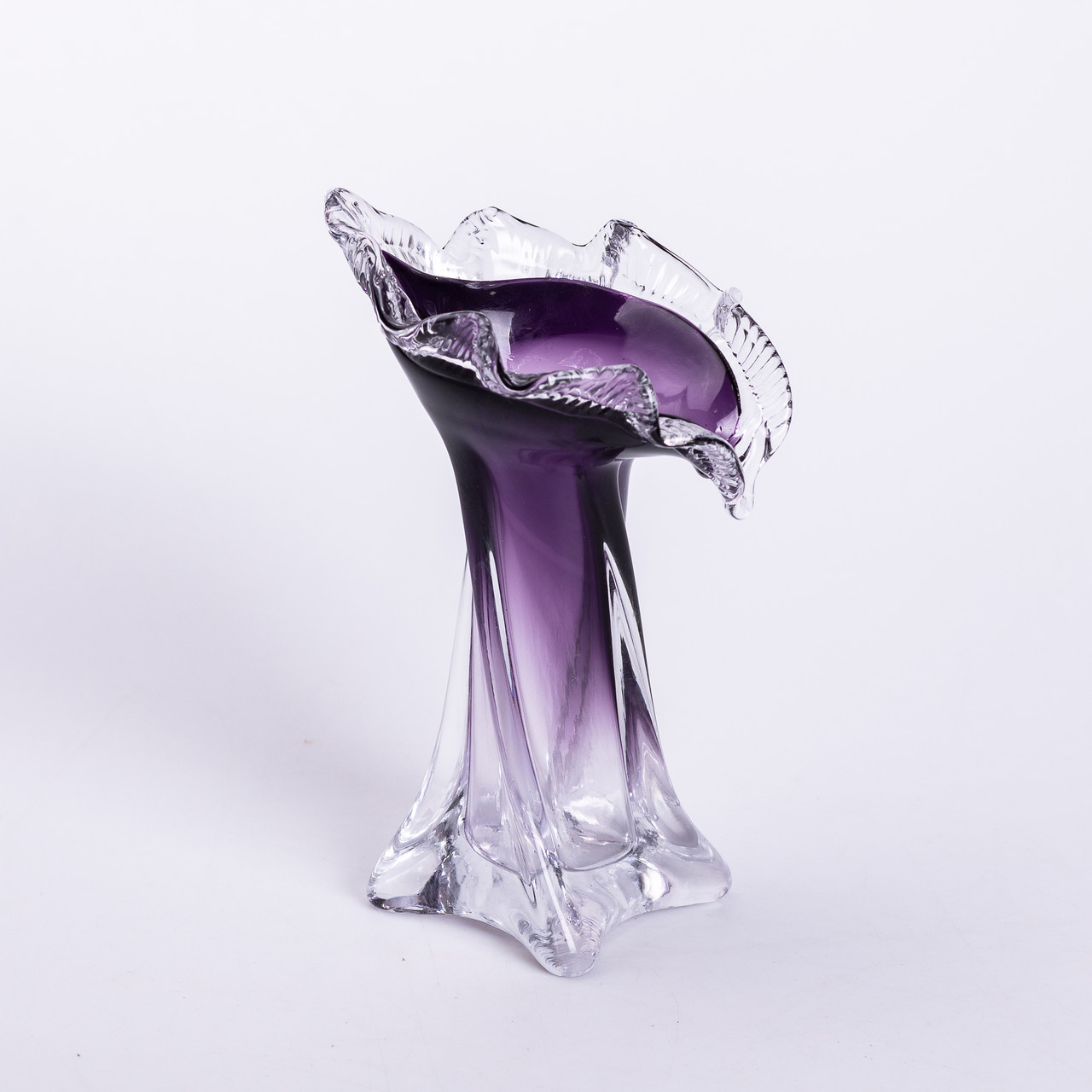 Ваза для квітів 20 см декоративна ваза для букета 110 мл Фіолетова