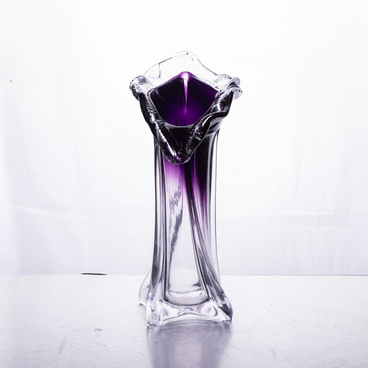 Ваза для квітів 22 см декоративна ваза для букета 200 мл Фіолетова