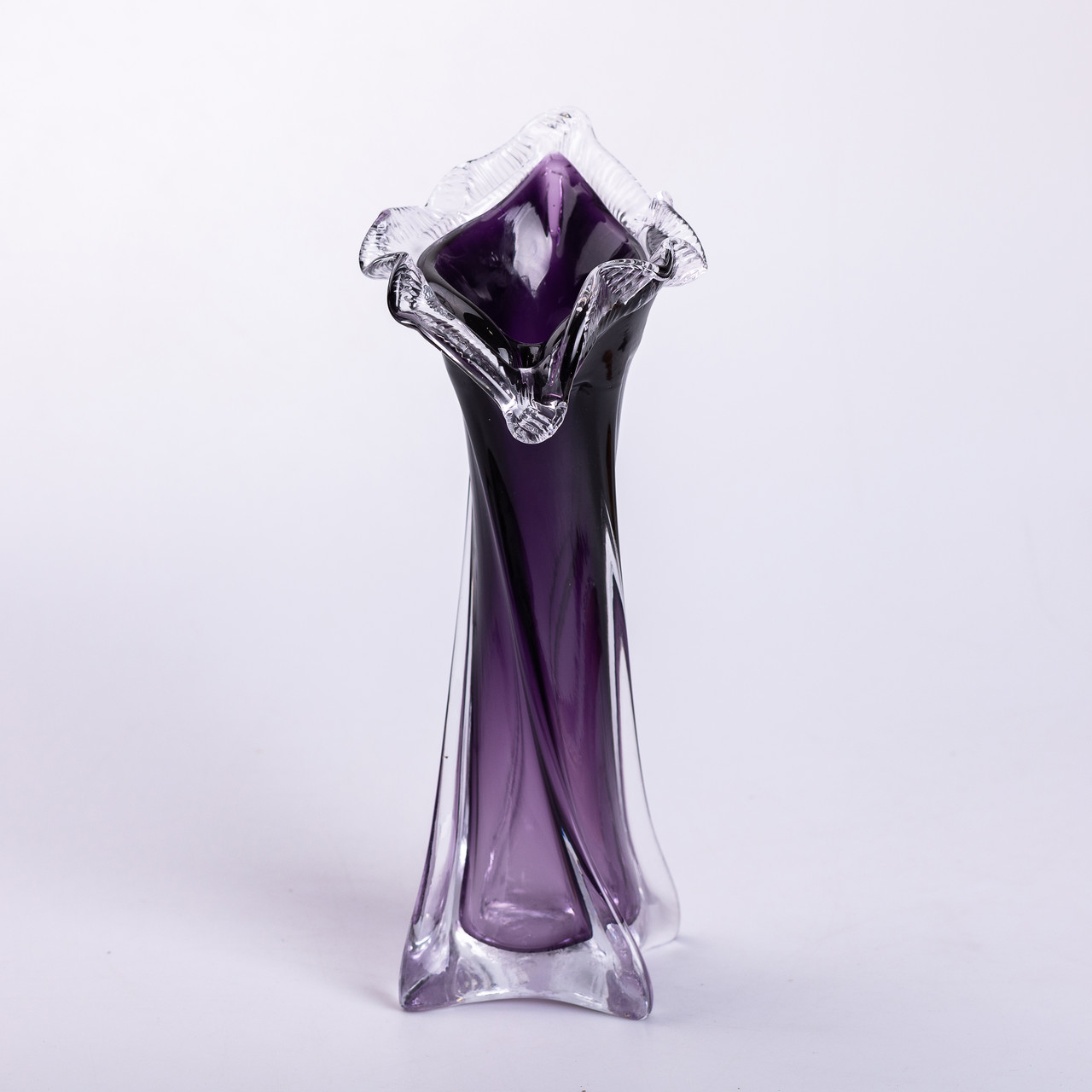 Ваза для квітів 31.5 см декоративна ваза для букета 300 мл Фіолетова