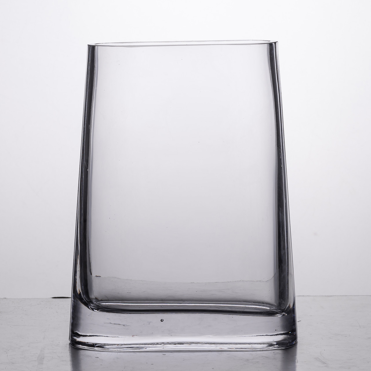 Ваза для квітів скляна 15х7х21 см прозора декоративна ваза 1.1 л прозора декоративна ваза 1.1 л