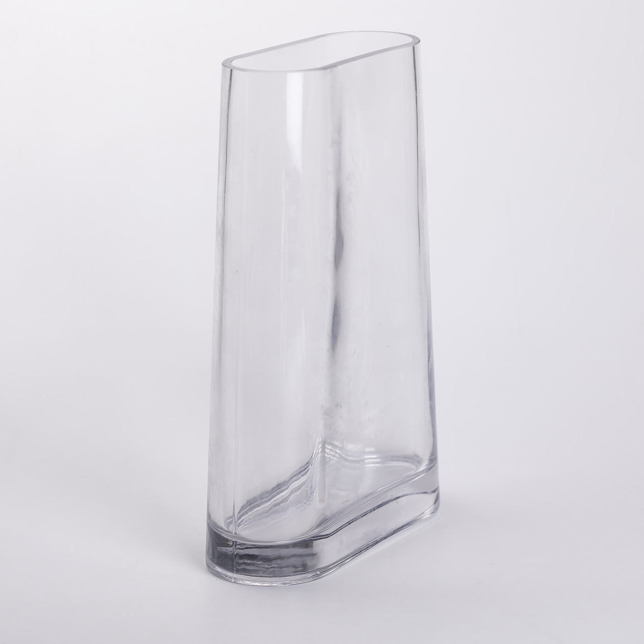 Ваза для квітів скляна 17.5х7х32.5 см прозора декоративна ваза 3.2 л