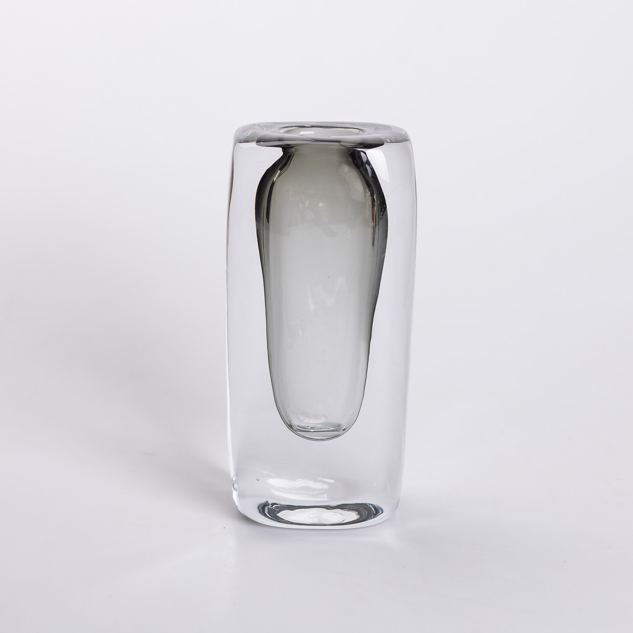 Ваза скляна прозора 8.3х6х18.5 см для квітів декоративна 150 мл