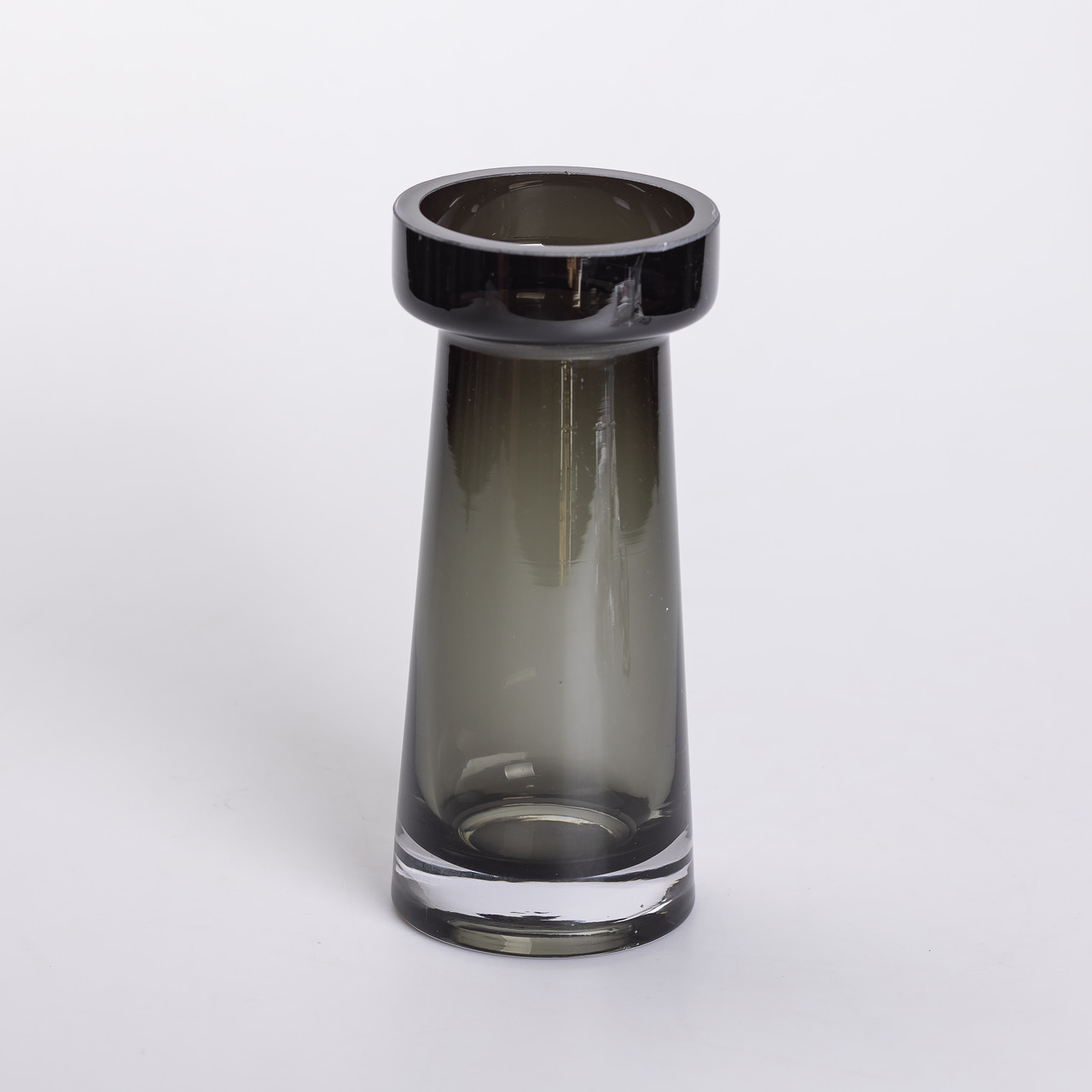 Ваза циліндр для квітів 20 см скляна прозора ваза 500 мл Чорна скляна ваза 500 мл