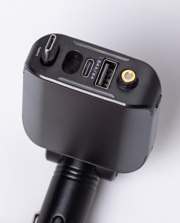 Автомобільний зарядний пристрій LED-проекція, зі швидкою зарядкою та висувним кабелем Type-C