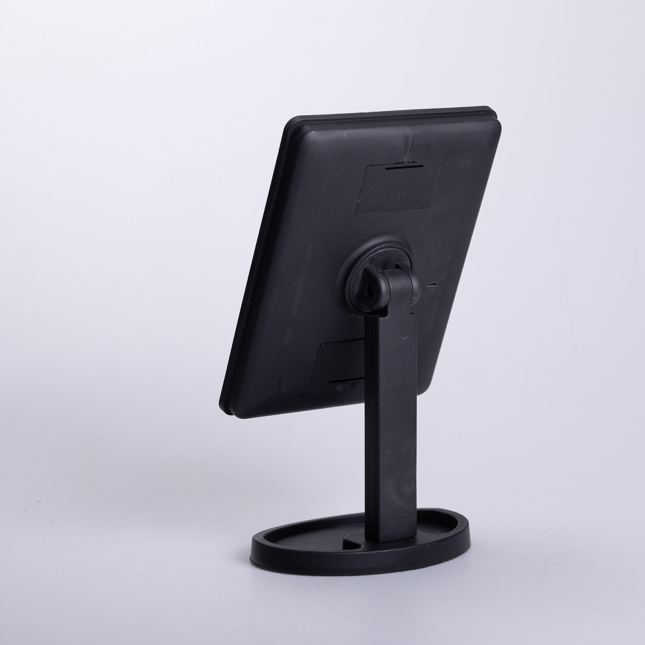 Дзеркало настільне косметичне для макіяжу 21х16 см дзеркало прямокутне на підставці 16 LED Чорне