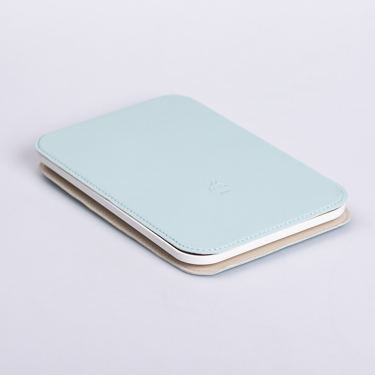 Дзеркало з лед підсвічуванням настільне складне 19.5х13.5 см косметичне для макіяжу Зелене