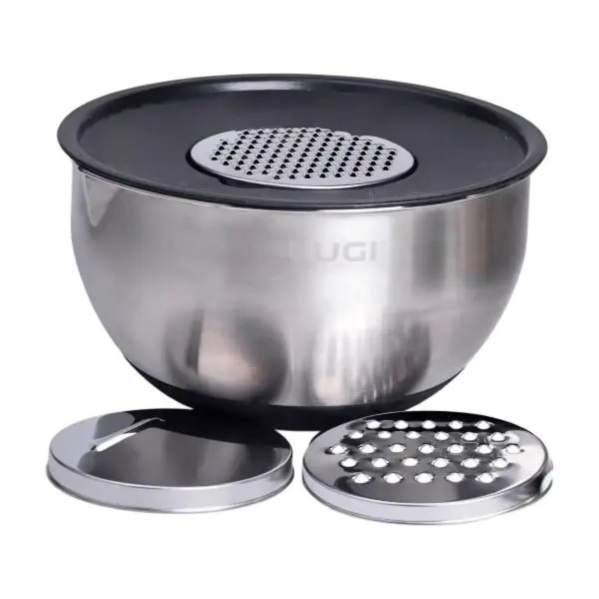 Набір мисок з нержавіючої сталі 5 штук з кришками і терками салатники з нержавійки 5/4/ 2.5/2/1.5 л